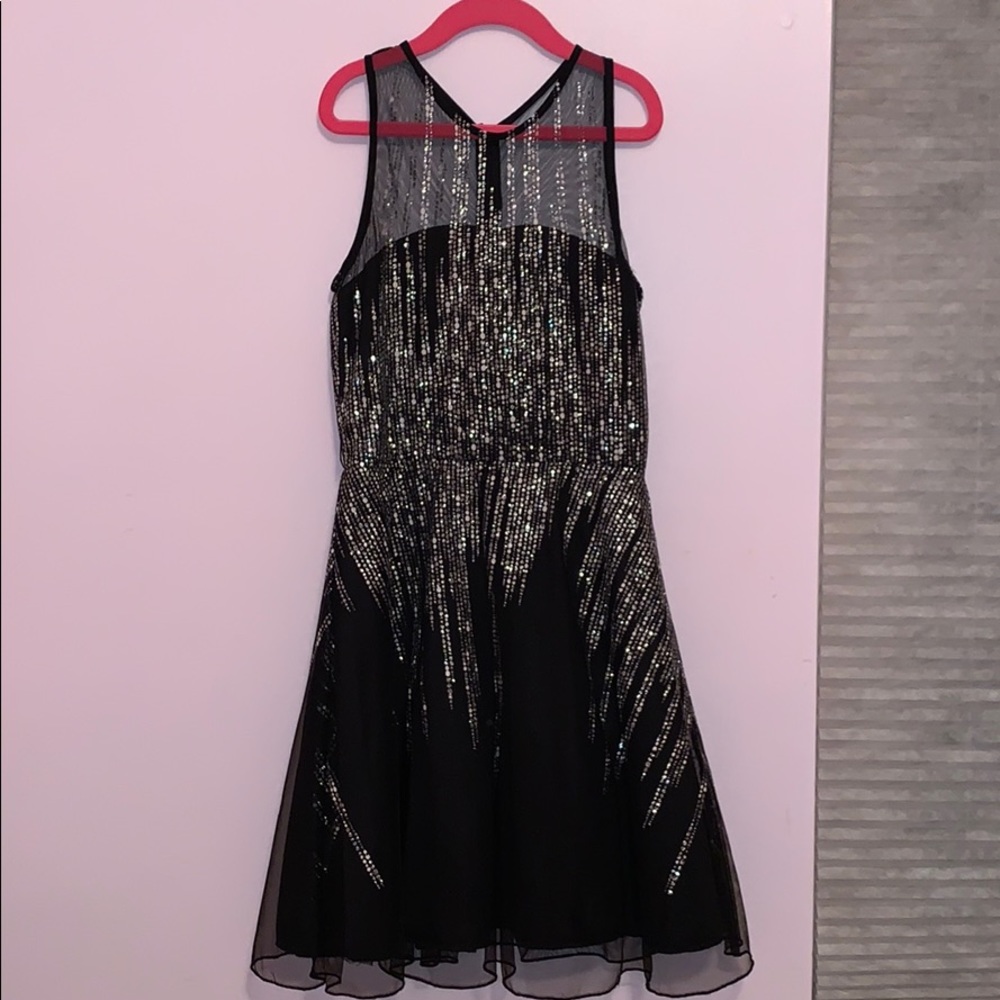 Black and silver dress